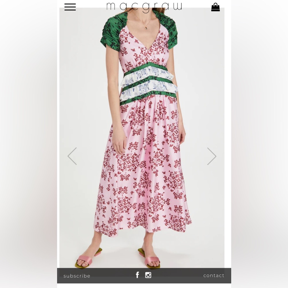 Macgraw Tilda Dress in Porcelain Print